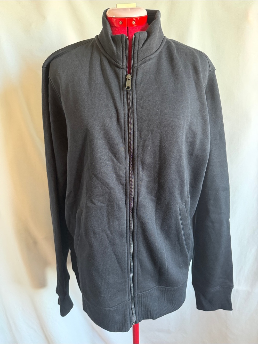 Men's Full-Zip Black Sweater Jacket